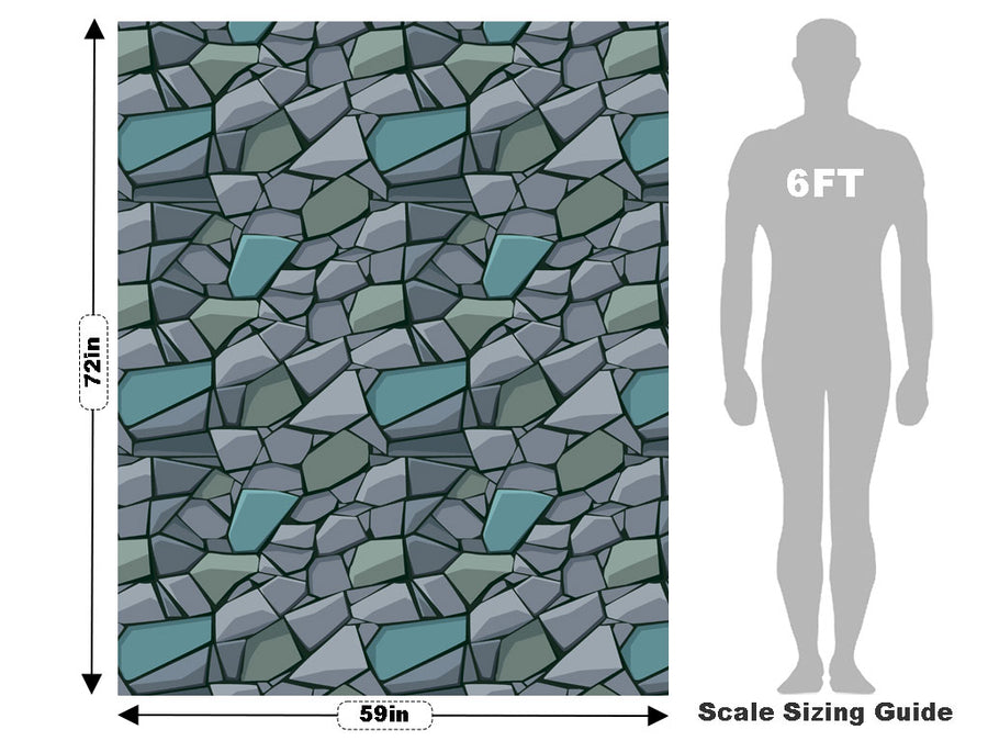 Tight Blue Cobblestone Vehicle Wrap Scale~Rwraps Series 914 Tight Blue Cobblestone Measurements~2