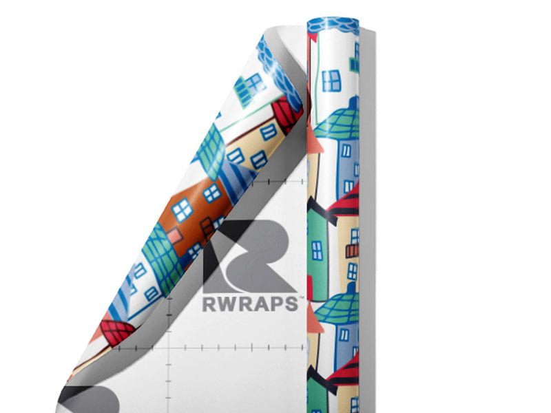 Tight Fit Cityscape Wrap Film Sheets~Rwraps Series 914 Tight Fit Cityscape Scrolled Sheet~4