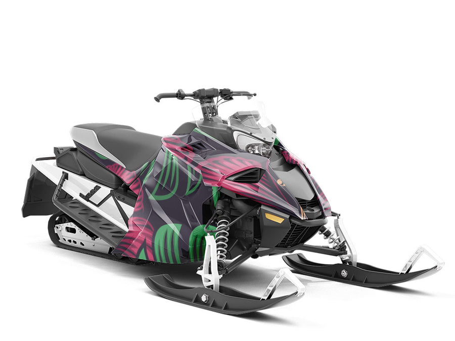 Tiki Time Floral Custom Wrapped Snowmobile