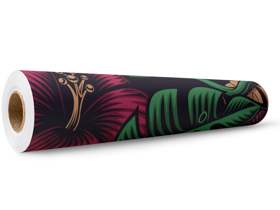 Tiki Time Floral Wrap Film Wholesale Roll~Rwraps Series 914 Digitally Printed Vinyl Roll~5