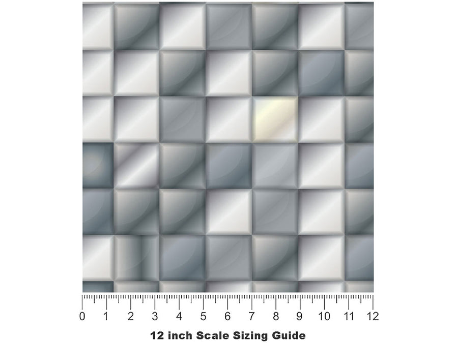 Tiled Shower Mosaic Vinyl Film Pattern Size 12 inch Scale~Rwraps Tiled Shower Mosaic Sizing Chart~2