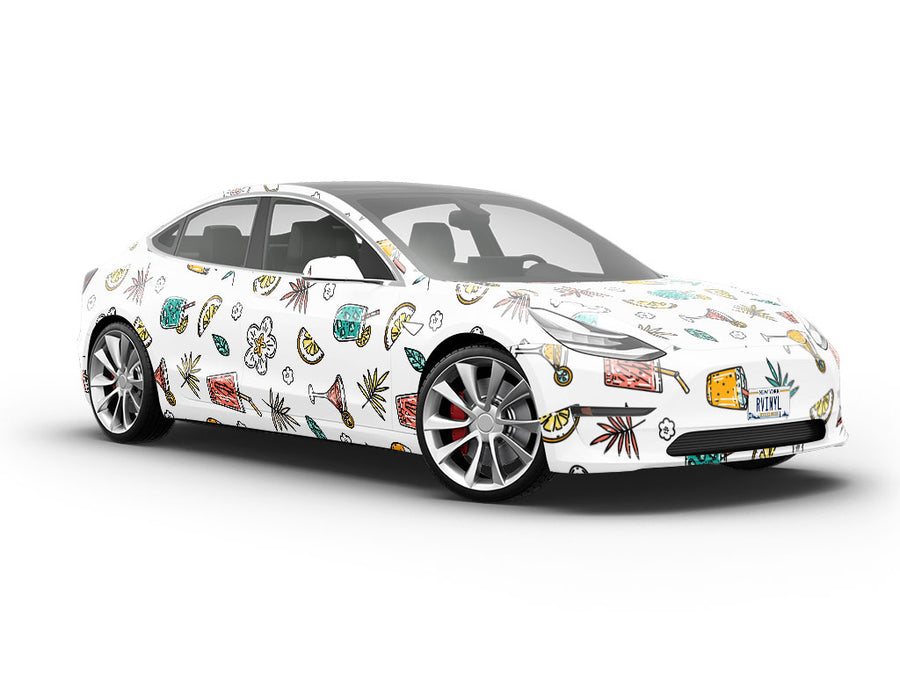 Tipsy Tropics Alcohol Vehicle Vinyl Wrap