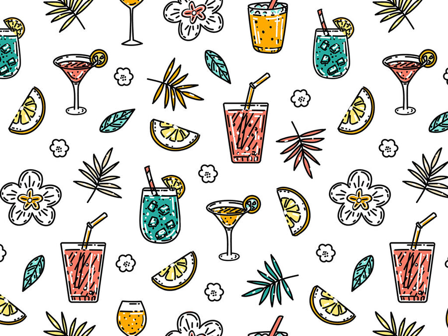 Tipsy Tropics Alcohol Vinyl Wrap Pattern~Rwraps Series 914 Digitally Printed Vinyl Wrap~0