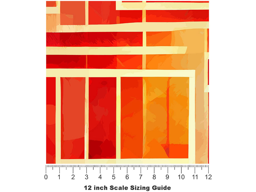 Tit Tat Art Deco Vinyl Film Pattern Size 12 inch Scale~Rwraps Tit Tat Art Deco Sizing Chart~2