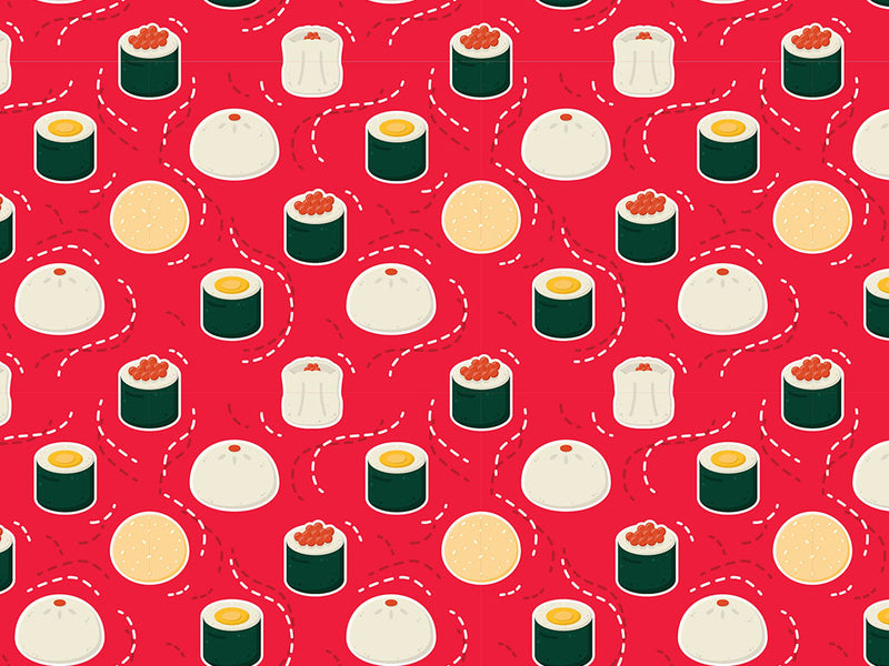 Tobiko Buns Food Vinyl Wrap Pattern~Rwraps Series 914 Digitally Printed Vinyl Wrap~0