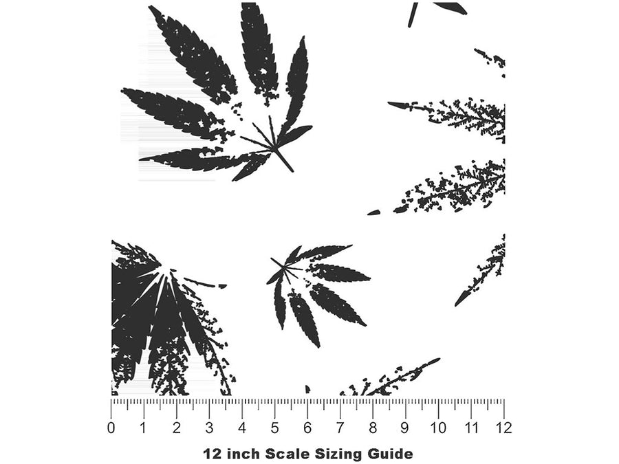 Toke Up Cannabis Vinyl Film Pattern Size 12 inch Scale~Rwraps Toke Up Cannabis Sizing Chart~2