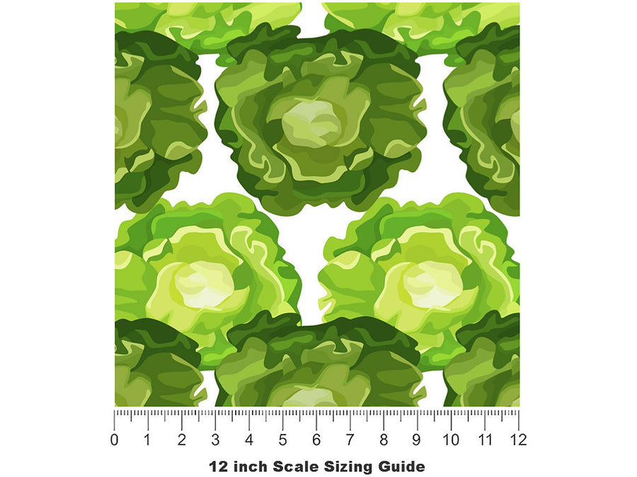 Tom Thumb Butterhead Vegetable Vinyl Film Pattern Size 12 inch Scale~Rwraps Tom Thumb Butterhead Vegetable Sizing Chart~2