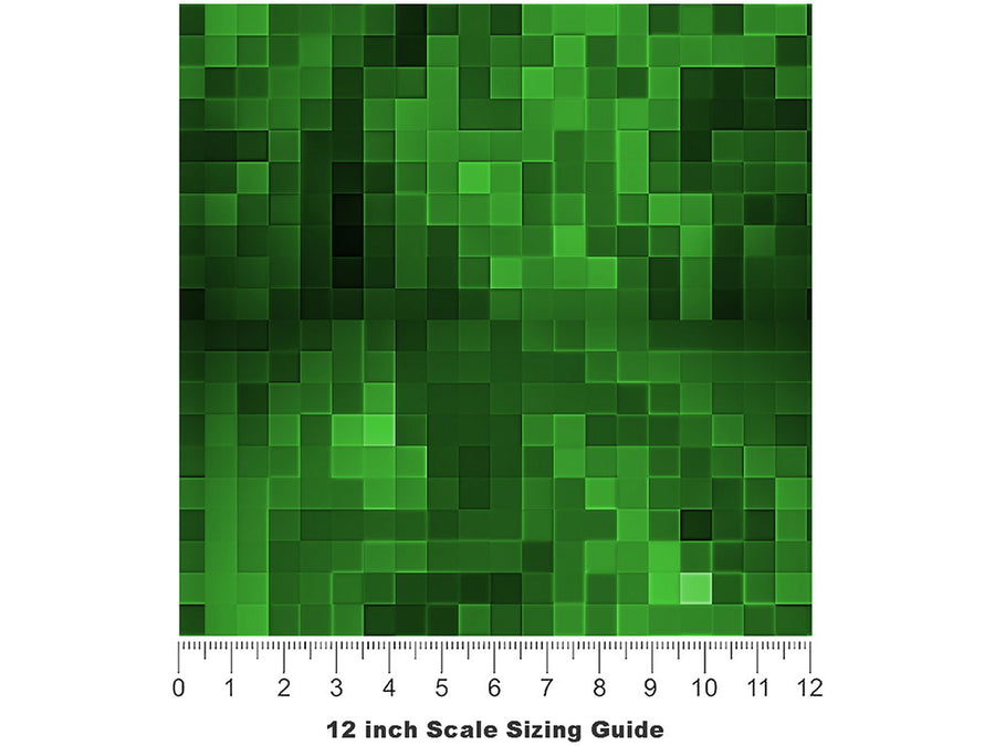 Too Slimy Pixel Vinyl Film Pattern Size 12 inch Scale~Rwraps Too Slimy Pixel Sizing Chart~2