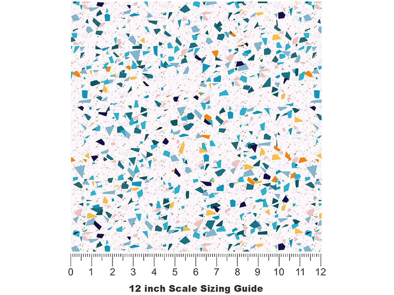 Torta Terrazzo Vinyl Film Pattern Size 12 inch Scale~Rwraps Torta Terrazzo Sizing Chart~2