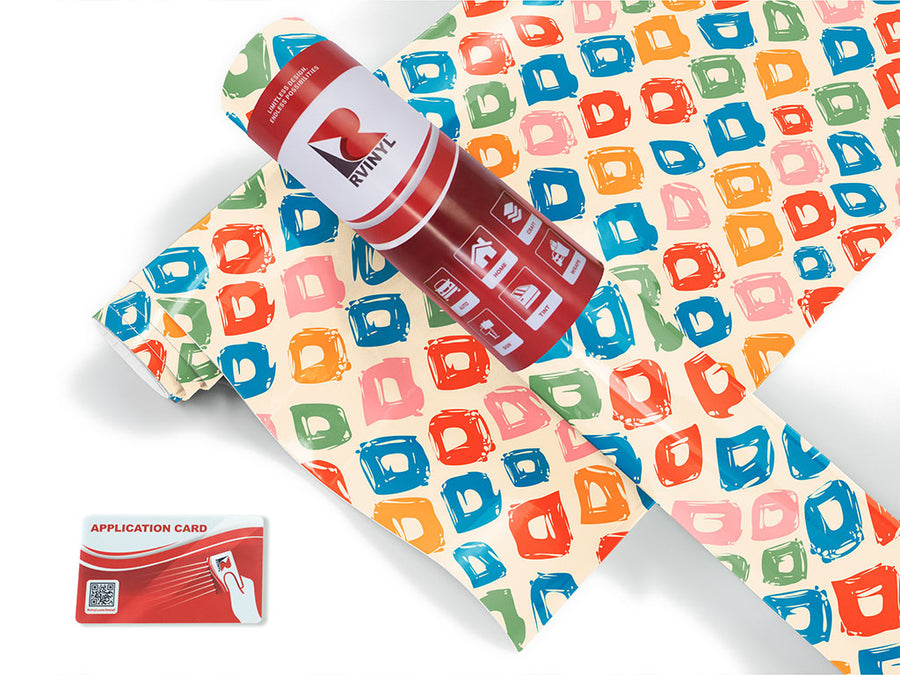 total excitement abstract geometric Craft Vinyl Roll