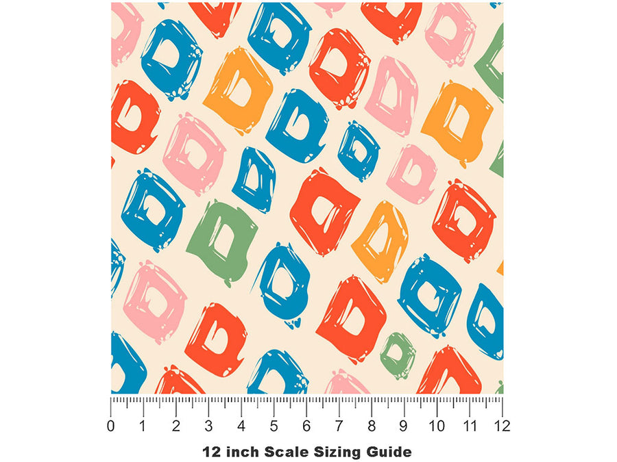 Total Excitement Abstract Vinyl Film Pattern Size 12 inch Scale~Rwraps Total Excitement Abstract Sizing Chart~2