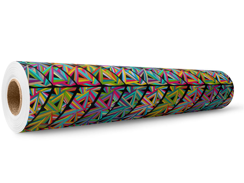 Total Trapezoid Mosaic Wrap Film Wholesale Roll~Rwraps Series 914 Digitally Printed Vinyl Roll~5