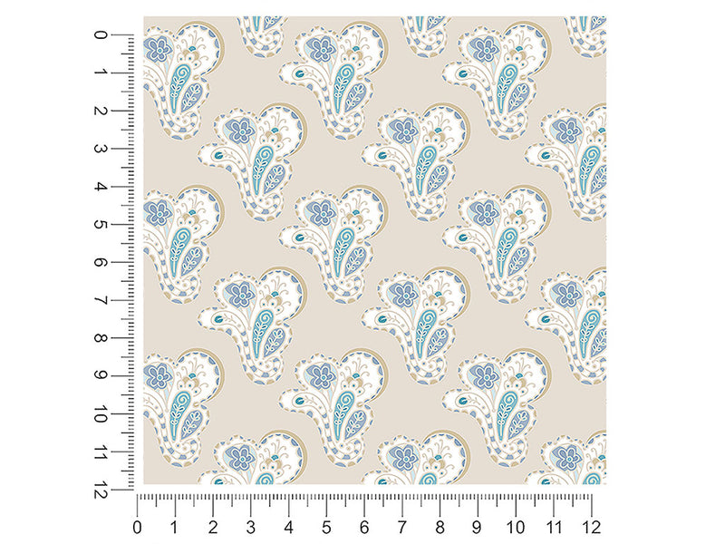 total whiteout paisley 1ft x 1ft Craft Sheets