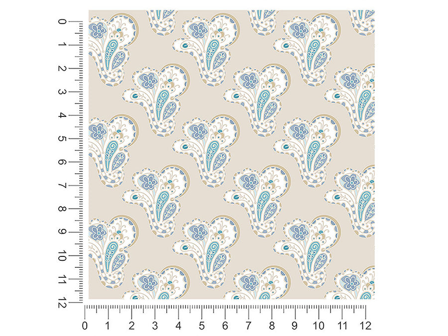 total whiteout paisley 1ft x 1ft Craft Sheets