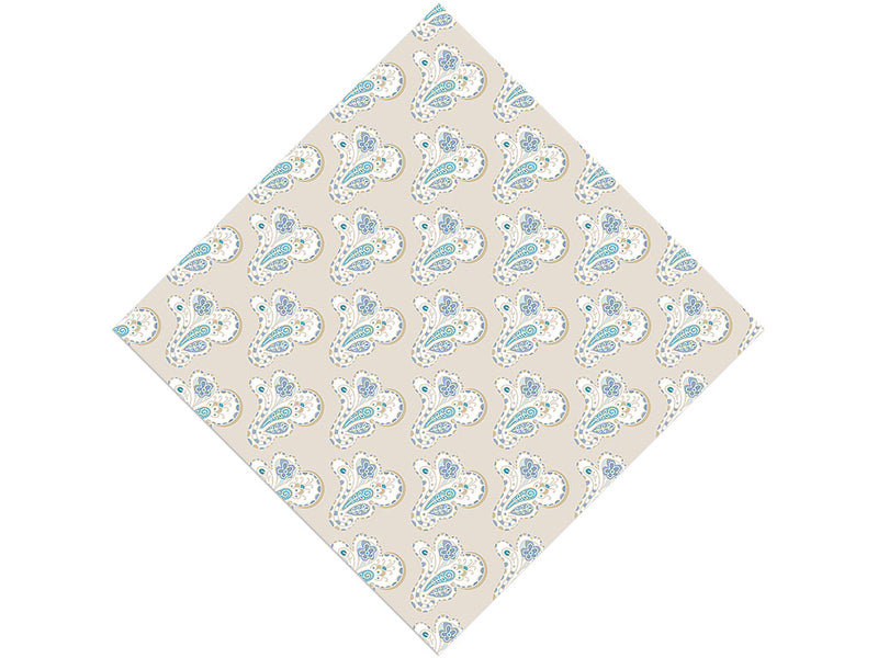 Total Whiteout Paisley Vinyl Wrap Pattern