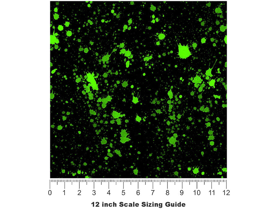 Totally Toxic Paint Splatter Vinyl Film Pattern Size 12 inch Scale~Rwraps Totally Toxic Paint Splatter Sizing Chart~2
