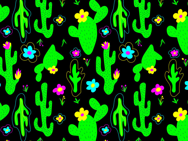 Totally Trippy Cacti Vinyl Wrap Pattern~Rwraps Series 914 Digitally Printed Vinyl Wrap~0
