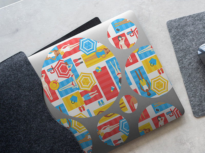 towel tetris summertime DIY Laptop Stickers