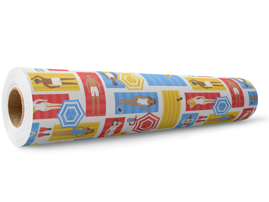 Towel Tetris Summertime Wrap Film Wholesale Roll~Rwraps Series 914 Digitally Printed Vinyl Roll~5