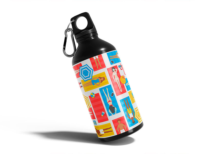 towel tetris summertime Water Bottle DIY Stickers