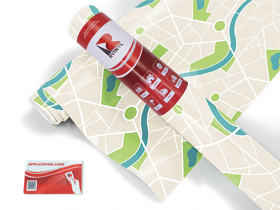 town map mosaic Craft Vinyl Roll