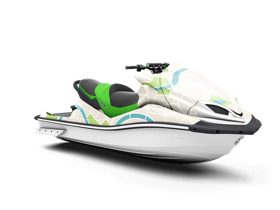 Town Map Mosaic Jet Ski Vinyl Customized Wrap