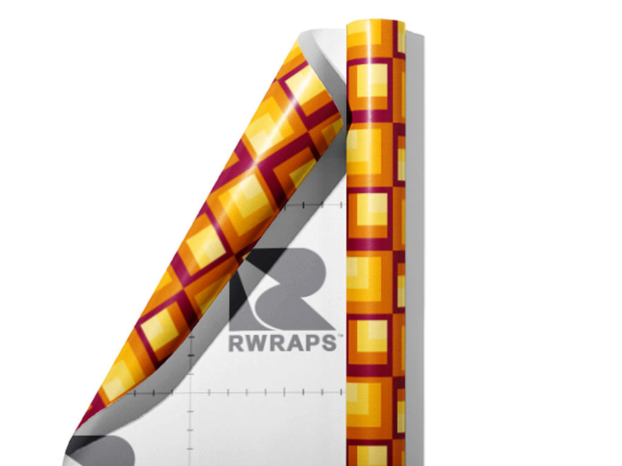 Town People Retro Wrap Film Sheets~Rwraps Series 914 Town People Retro Scrolled Sheet~3