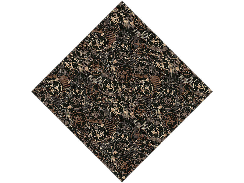 Toxic Brown Graffiti Vinyl Wrap Pattern