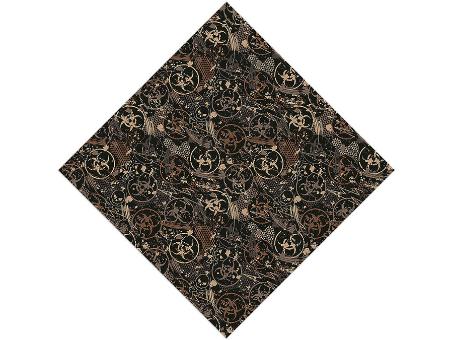 Toxic Brown Graffiti Vinyl Wrap Pattern