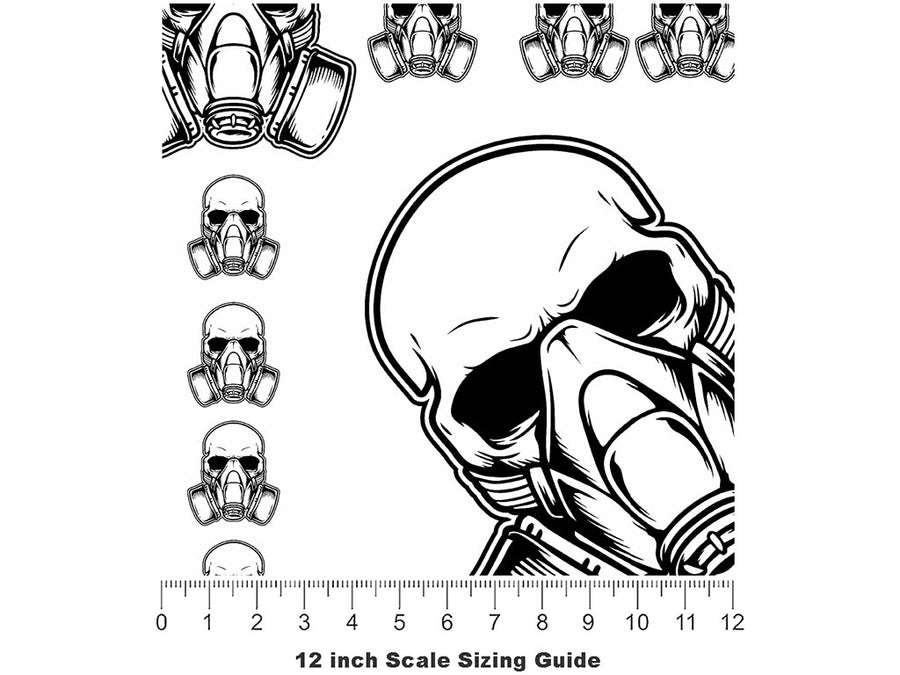 Toxic Fumes Halloween Vinyl Film Pattern Size 12 inch Scale~Rwraps Toxic Fumes Halloween Sizing Chart~2