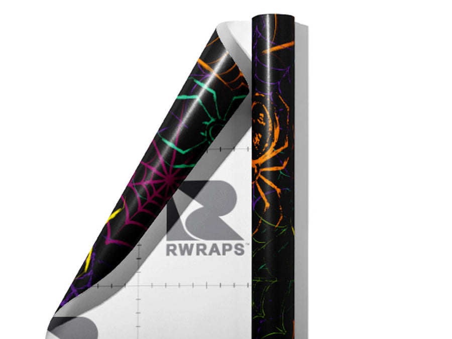 Toxic Spiders Graffiti Wrap Film Sheets~Rwraps Series 914 Toxic Spiders Graffiti Scrolled Sheet~4