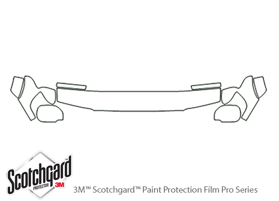 4runner 3M Clear Bra Hood Precut PPF Diagram
