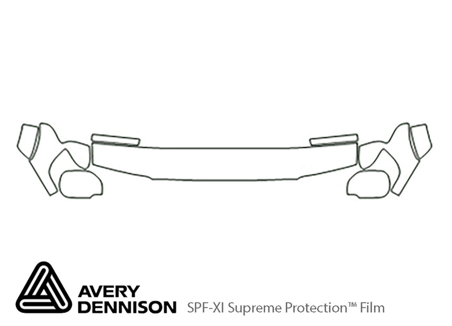 4runner Avery Dennison Clear Bra Hood Precut PPF Diagram