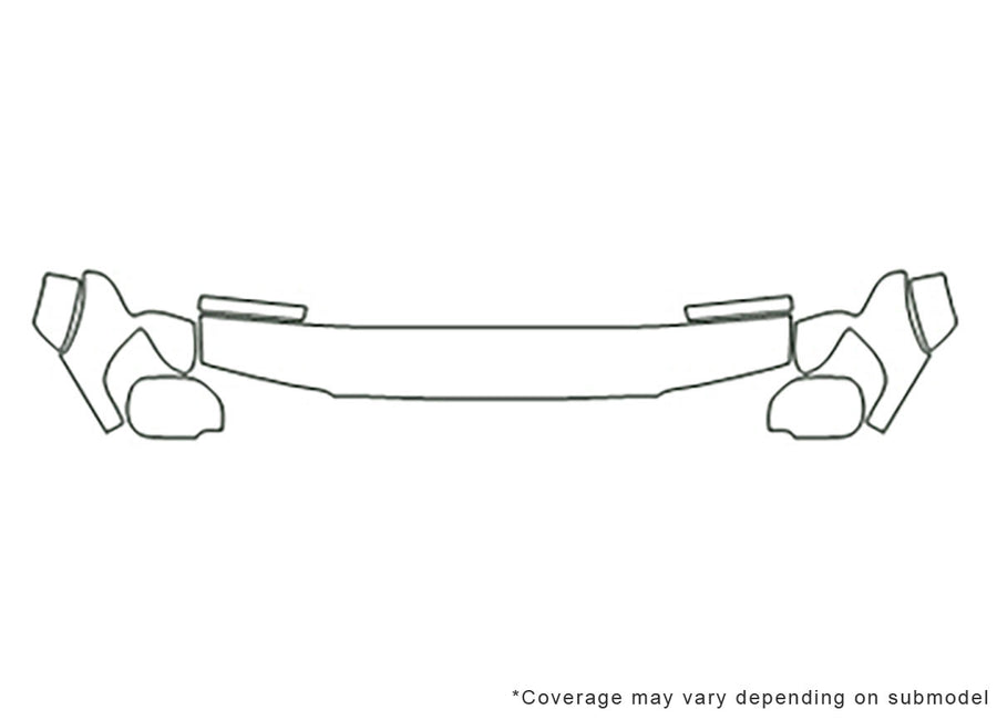 4runner 3M Clear Bra Hood Precut PPF Diagram