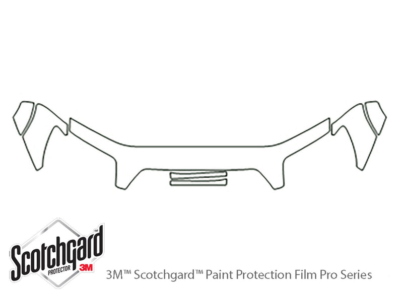 4runner 3M Clear Bra Hood Precut PPF Diagram
