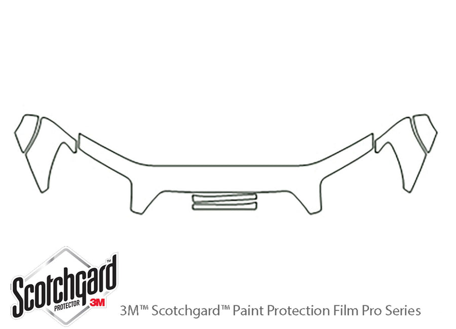 4runner 3M Clear Bra Hood Precut PPF Diagram