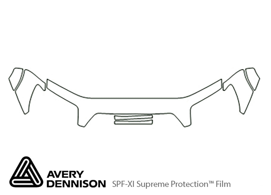 4runner Avery Dennison Clear Bra Hood Precut PPF Diagram