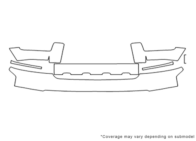 4runner 3M Clear Bra Bumper Precut PPF Diagram