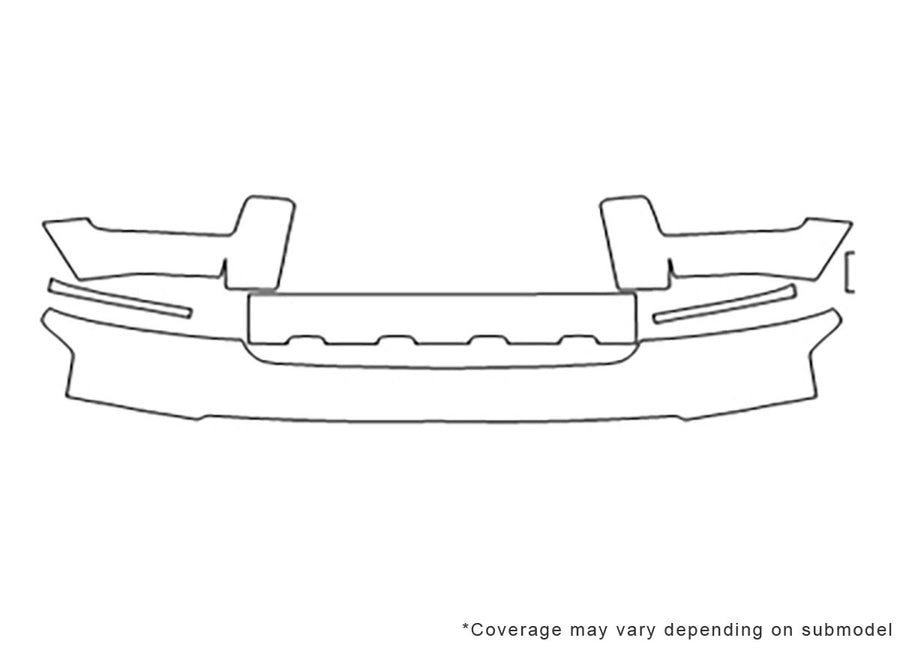 4runner 3M Clear Bra Bumper Precut PPF Diagram