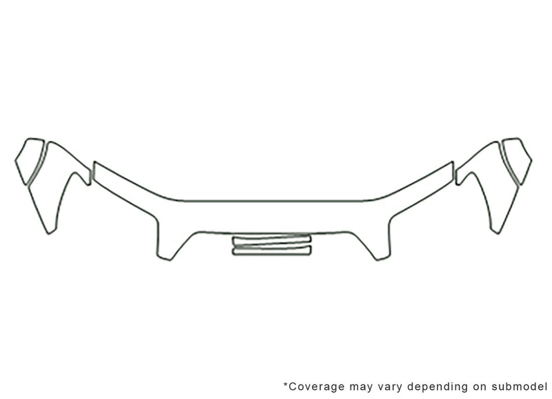 4runner 3M Clear Bra Hood Precut PPF Diagram