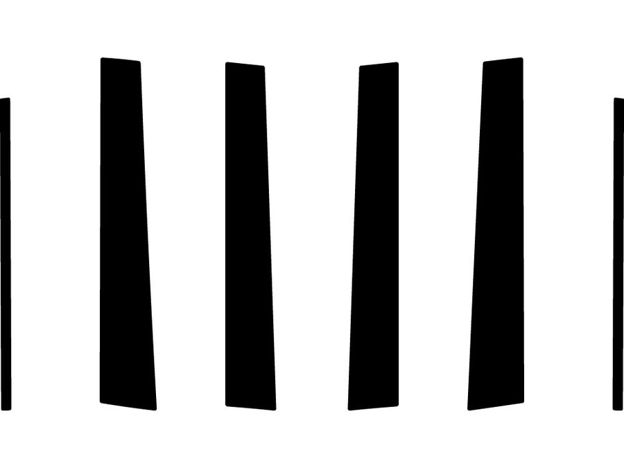 toyota 4runner 2003-2009 Brushed Aluminum Black Pillar Trim Diagram