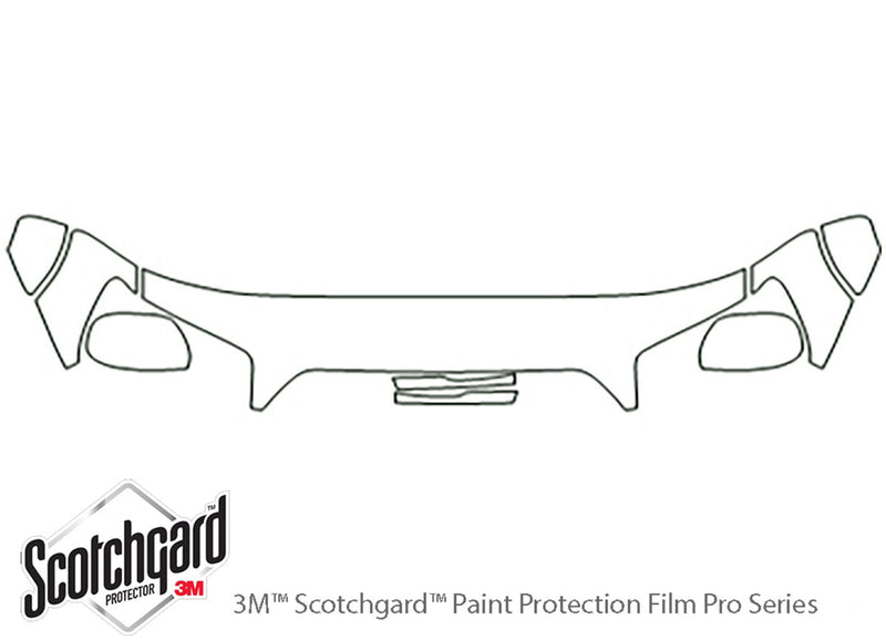 4runner 3M Clear Bra Hood Precut PPF Diagram