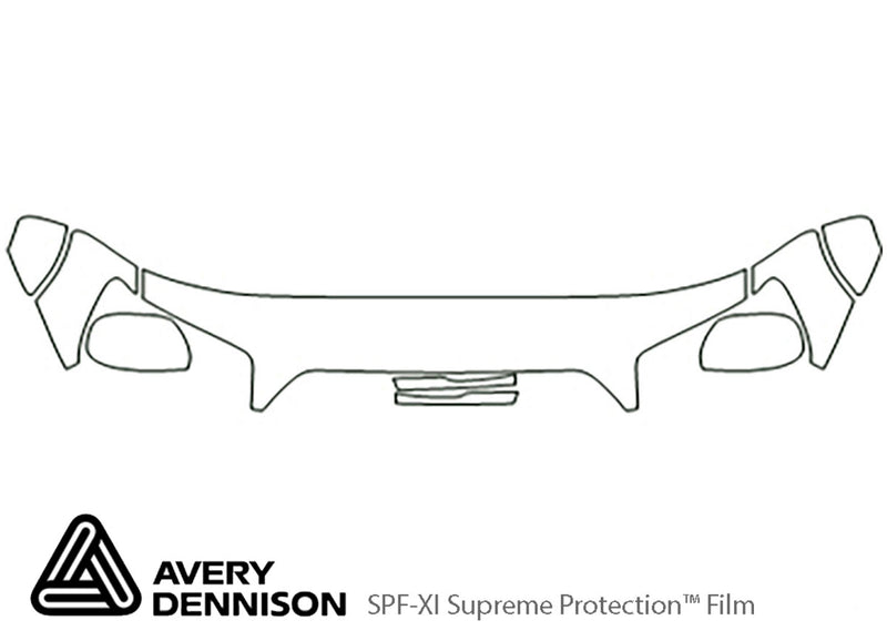 4runner Avery Dennison Clear Bra Hood Precut PPF Diagram
