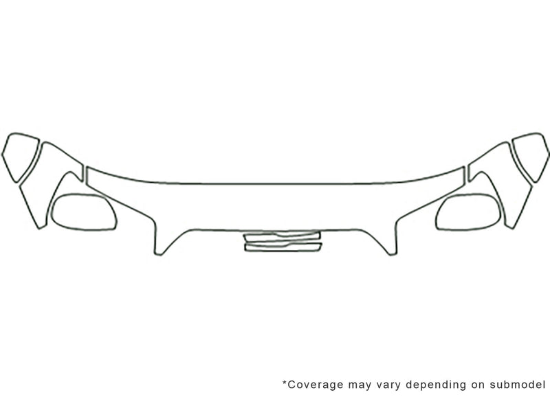 4runner Avery Dennison Clear Bra Hood Precut PPF Diagram