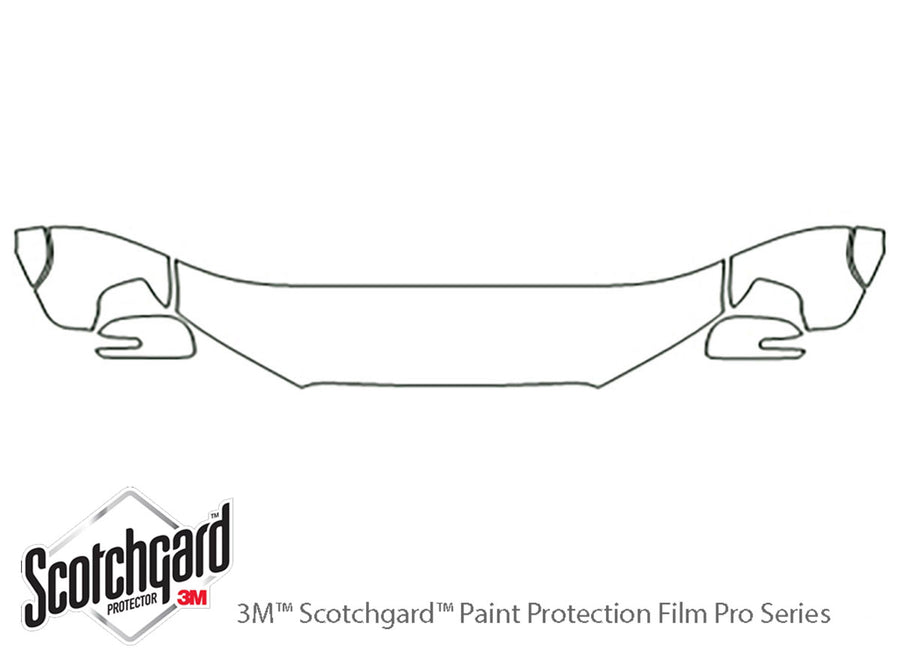 4runner 3M Clear Bra Hood Precut PPF Diagram