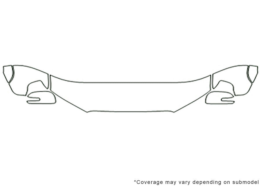 4runner 3M Clear Bra Hood Precut PPF Diagram