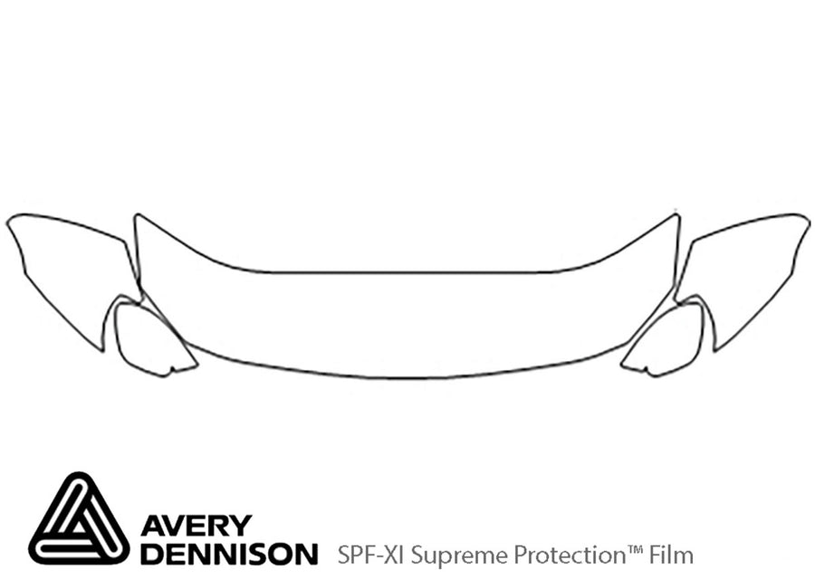 86 Avery Dennison Clear Bra Hood Precut PPF Diagram