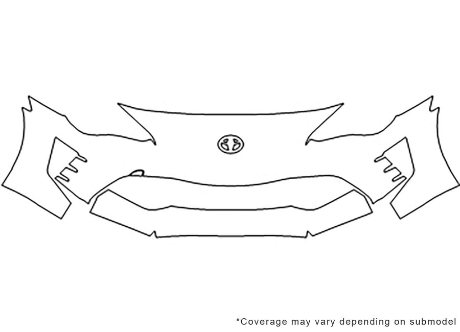 86 3M Clear Bra Bumper Precut PPF Diagram