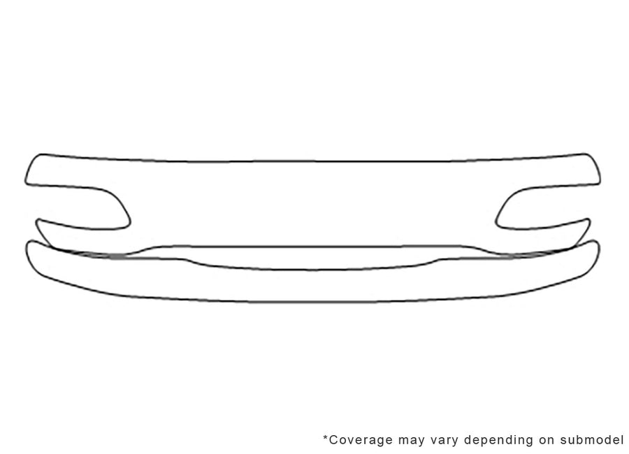 avalon 3M Clear Bra Bumper Precut PPF Diagram