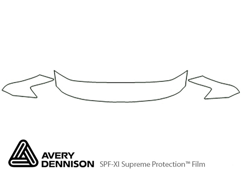 avalon Avery Dennison Clear Bra Hood Precut PPF Diagram